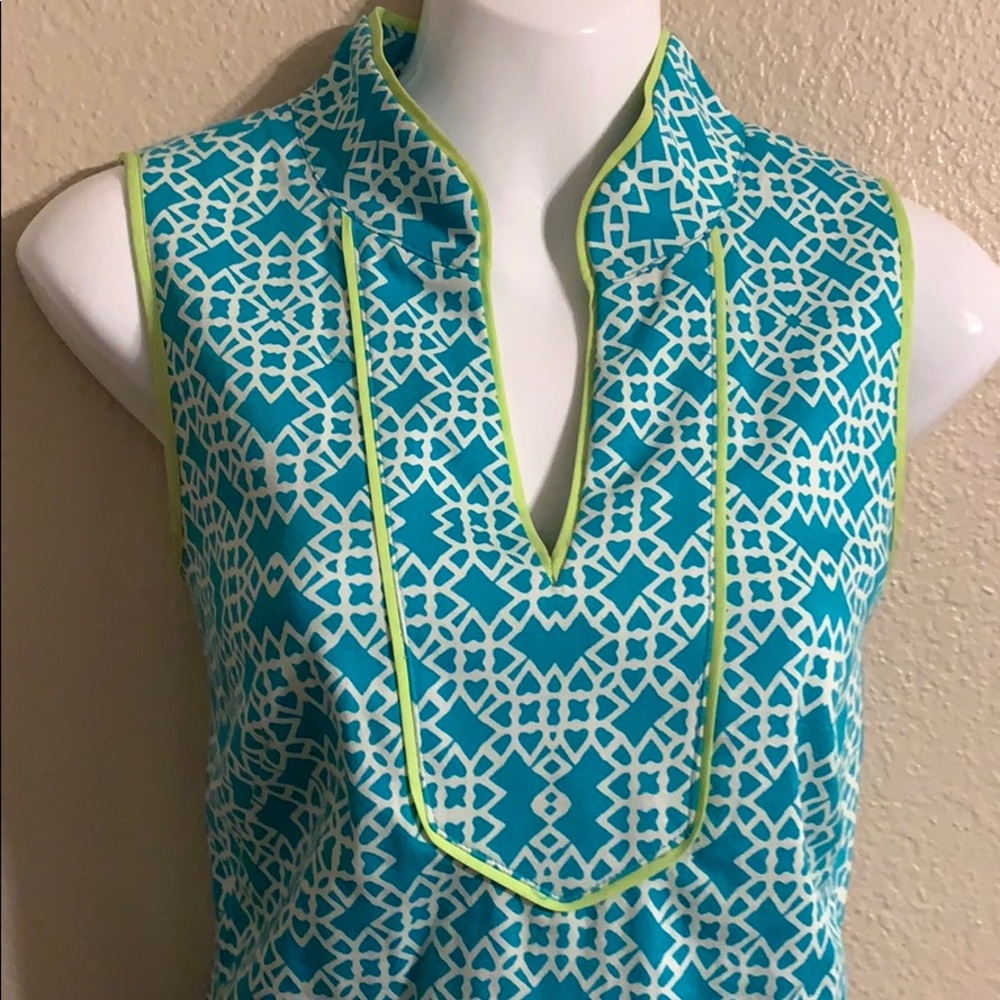 Vince Camuto turquoise shift dress size 6